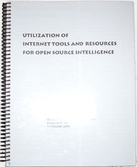 Example of booklet provided for attendees